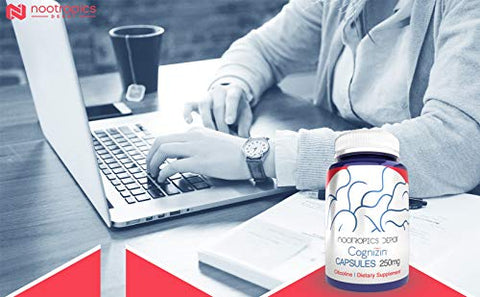 Cápsulas de Citicolina Cognizin | 180 Unidades | Suplemento de Colina | Suplemento para a Saúde do Cérebro | Regula Memória e Função Cognitiva | Suporta Atenção, Foco - Nootropics Depot