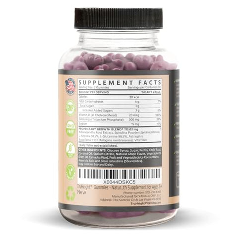 ProHeight - TruHeight Gummies (Uva) – Suplemento Natural para Crescimento de Altura Infantil