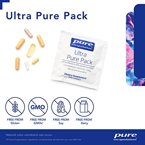 Ultra Pure Pack da Pure Encapsulations – Multivitaminas Diárias Completas – Suporta o Bem-Estar* – com Coenzima Q10, Vitamina C – 100% Puro e Potente – Embalagem com 30 Cápsulas