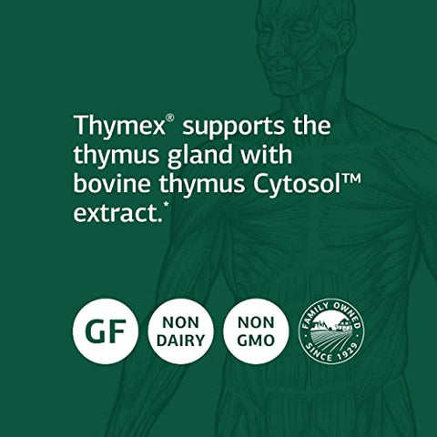 Standard Process Inc. - Standard Process Thymex – Suplemento de Timo e Suporte Imunológico com Vitamina C, Citrato de Magnésio e Lactato de Cálcio – Livre de Glúten – 330 Comprimidos