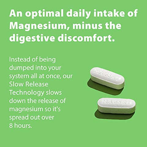 Suplemento de Magnésio Jigsaw Health MAG SRT com Vitamina B6 e Folate