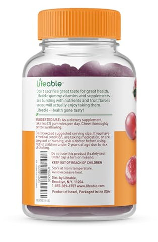 Ferro para Crianças – com Vitamina C – 10 mg – Sabor Natural Delicioso – Suplemento em Goma Livre de Glúten, Vegetariano e Livre de OGM – para Deficiência de Ferro – para Crianças - Lifeable