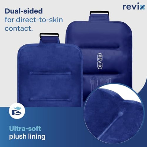Gel Reutilizável para Alívio de Dor Lombar – Pacote de Gelo para Lesões, Compressas Frias para Costas, Ombro, Quadril, Joelho Completo – Reduz Inchaço e Hematomas – 16×9 - REVIX