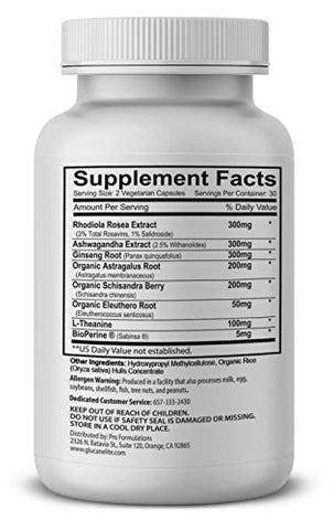 Pro Formulations MD - Adaptogen Elite – Mistura Sinérgica – 60 cápsulas – Equilibra o Cortisol