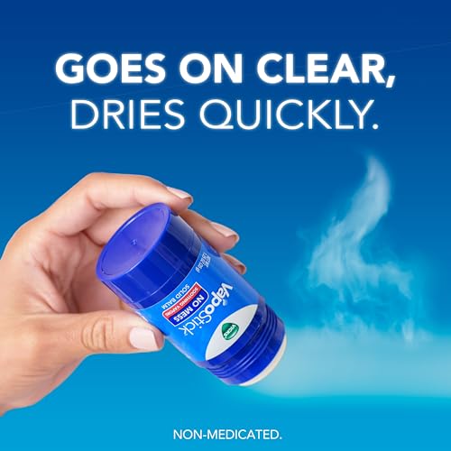 VapoStick Bálsamo Sólido, Sem Bagunça, Alívio com Vapores Vicks Não Medicados, Aplicador Fácil de Usar sem Toque, Secagem Rápida, Sensação Leve na Pele, 35g x 2 - Vicks