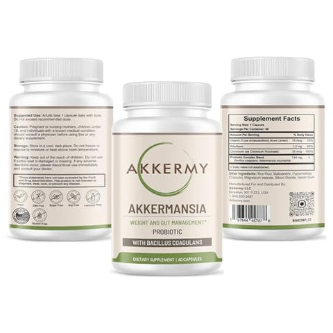 Akkermy - Akkermansia Muciniphila Probiótico para Perda de Peso – 60g