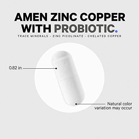 Zinc: Suplemento de Zinco em Cápsulas – 60 cápsulas – 30g - Amen
