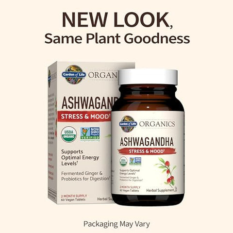 Organics – Multivitamínico Masculino 120 Comprimidos e Ashwagandha Antiestresse - Garden of Life