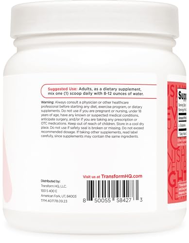 L-Glutamina em Pó 500g (Sabor Limonada de Morango) – Sem Glúten, Não-OGM - TransformHQ