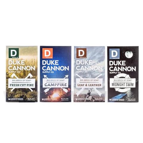 Kit de Sabonetes Grandes Big Brick – Aromas Masculinos, 10 oz (Pacote com 4 Variedades) (FRONTIER 40, Pacote com 4 Unidades) - Duke Cannon Supply Co.