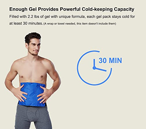 Gel Flexível Reutilizável Koo-Care para Lesões – Compressa Quente e Fria para Alívio de Dor, Inchaço e Fisioterapia – Indicado para Ombro, Braço, Costas, Quadril, Joelho, Canela e Pé (L, 11″)