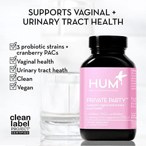 Private Party Pills – Probióticos Vaginais para o pH Feminino com Cranberry | Equilíbrio e Saúde Intima - HUM