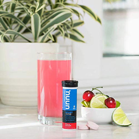 Energy: Comprimidos de Eletrólitos e Cafeína de Cereja Limonada (3 Tubos de 10 Tabs) - Nuun