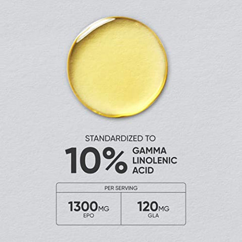 Óleo de Prímula Noturna Sports Research – Cápsulas para Saúde Feminina – 100% Prensado a Frio – 60 Softgels