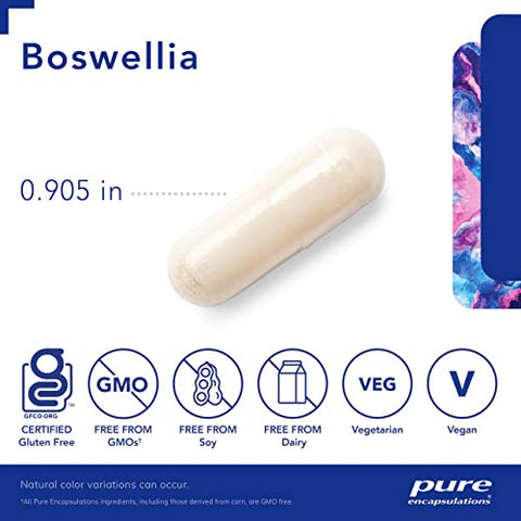 Suplemento Boswellia Pure Encapsulations – Saúde das Articulações, Trato Gastrointestinal | 60 cápsulas