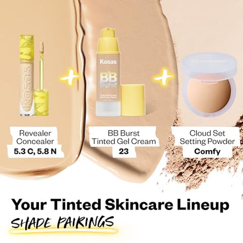 BB Burst Gel Creme Facial Tonalizante – Suporta Colágeno Saudável, Suaviza a Pele, Hidrata – Kosas BB Burst Gel Creme Facial Tonalizante – Suporte ao Colágeno Saudável, Pele Suave, Hidratação - Kosas