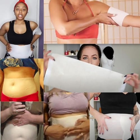 lipo applicator - Ultimate Body Wrap com Guaraná, Chá Verde e Algas Marinhas para Estômago Barriga Pernas Braços Abdômen. 4 Envoltórios