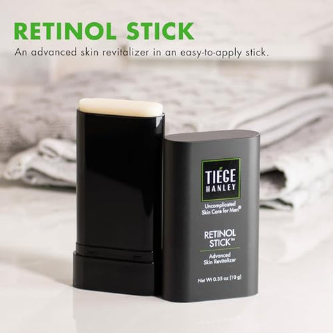 Retinol Stick para Homens – Bastão de Retinol Anti-Envelhecimento com Ácido Hialurônico | Marca Tiege Hanley - Tiege Hanley
