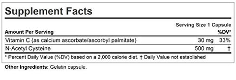 NAC-500 – Cisteína N-Acetil 60 Cápsulas – Combate Radicais Livres, Protege Cérebro, Coração, Pulmões, Fígado e Rins. Desintoxicante - ANDREW LESSMAN