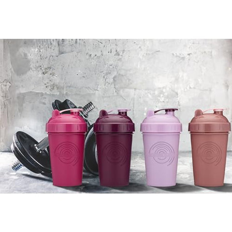 Conjunto de 4 Garrafas de Shakeira de Proteína de 20 oz | Copos de Shakeira para Mulheres para Shakes de Proteína | Conjunto de Garrafas de Shakeira Pequenas | Laváveis na Lava-Louças com Misturadores de Fio de Ação-Rod 4x | Rosas - GOMOYO