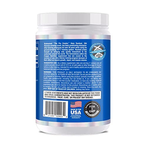 Creatine Monohydrate | Suplemento Premium para Crescimento Muscular, Aumento de Força, Energia Aumentada, Suporte Antioxidante | 100% Creatina Monohidratada | Marca Evogen - Evogen