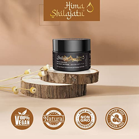 Hima Shilajatu - Shilajit Resina Pura do Himalaia – Grau Ouro 100% Pura com Ácido Fúlvico  Shilajit