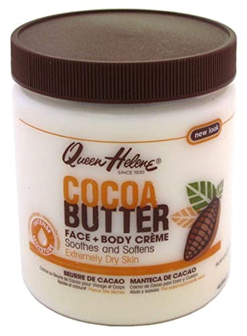 Creme de Manteiga de Cacau Queen Helene 15oz (3 Pacotes) – Hidratação Intensa para a Pele