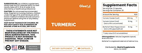 GLEEFULL SUPPS - GleeFull Supplements Cúrcuma Completa | Ajuda para Articulações | 100g