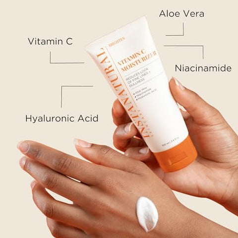 Kit de Cuidados com a Pele InstaNatural Vitamina C em 4 Passos, Ilumina, Hidrata, Previne Sinais de Envelhecimento, Sabonete Facial, Tônico, Sérum e Hidratante, com Extratos Botânicos