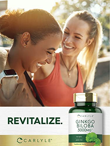 Ginkgo Biloba 3000mg | 400 Comprimidos | Sem OGM, Livre de Glúten  Carlyle - Carlyle