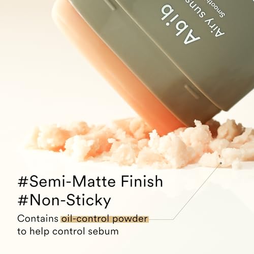 Abib Airy Sunstick Smoothing Bar SPF50 | Protetor Solar Facial e Corporal de Acabamento Matte Não Pegajoso, Duradouro | Stick Solar Coreano