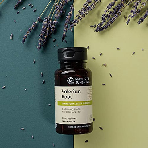 Nature's Sunshine - Nature’s Sunshine Valerian Root 100 Cápsulas | Suplemento Herbal Promove Relaxamento, Suporta o Sono e Oferece Suporte Natural ao Sistema Nervoso