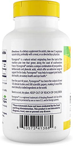 Pycnogenol 150 mg – Extrato Premium de Casca de Pinheiro Marítimo Francês para Saúde Cardíaca e Cuidados com a Pele - Healthy Origins
