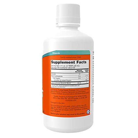 Suplementos, Minerais Coloidais Líquidos, Derivados de Plantas, Minerais Traços Essenciais, Framboesa, 32-Ounce (946 ml) - NOW Foods