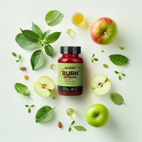 Susnen - Gummies de Vinagre de Maçã, Queimadores de Gordura, Energia Normal – Marca Apple Cider Vinegar Gummies