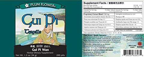 Gui Pi Wan Tamanho Econômico, 1000 Ct, Plum Flower 170g