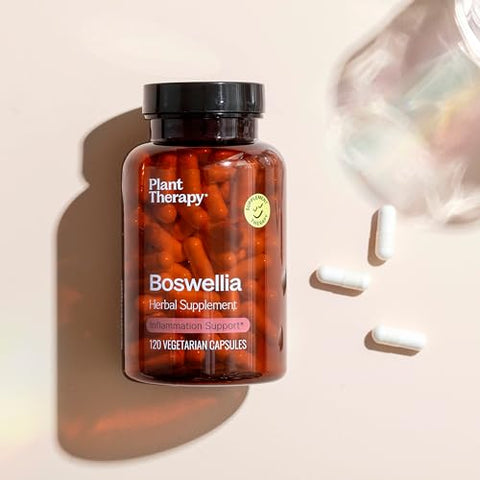Boswellia – Cápsulas de Suplemento Herbal, Suporta Flexibilidade e Conforto das Articulações, Alivia Desconfortos, Promove Pele Saudável e Limpa, 120 Cápsulas Vegetarianas (4 Meses) - Plant Therapy