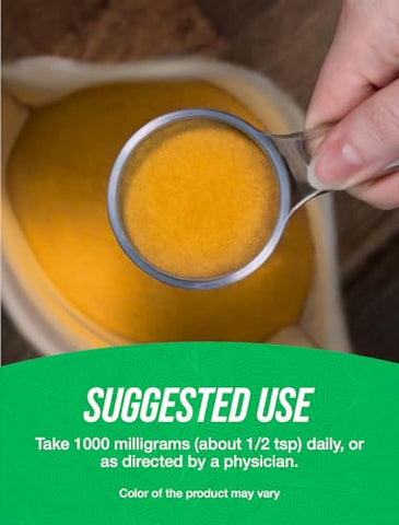com Extrato de Cúrcuma em Pó – da Raiz de Cúrcuma, Suplementos de Curcumina 1000mg, Pó de Cúrcuma Curcumina – Livre de Glúten, 1000mg por Porção, 500g (1.1 lbs) (Pacote…) - BulkSupplements