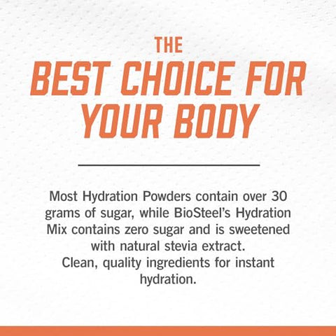 BIOSTEEL - BioSteel Zero Sugar Hydration Mix: Hidratação saborosa com 5 eletrólitos essenciais, sabor pêssego manga, 45 porções por embalagem