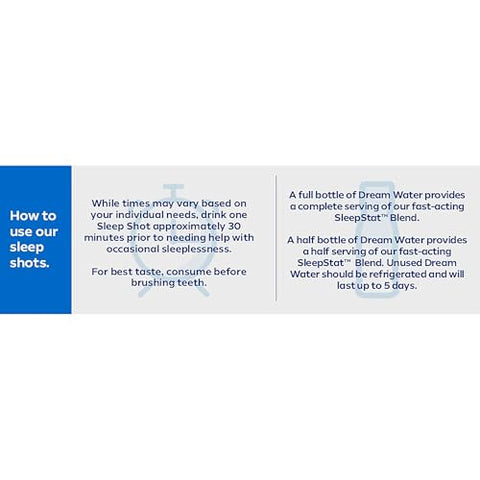 Bebida para Dormir com Melatonina 5mg, GABA, 5-HTP; Zero açúcar, Sabores Naturais, Sem corantes adicionados, 75ml shots líquidos para dormir, Snoozeberry, 24 unidades - Dream Water