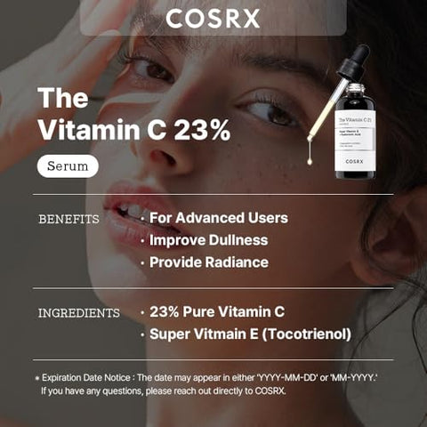 Serum Vitamina C Pura 23% com Vitamina E – Potente Antioxidante para a Pele (30ml) - COSRX