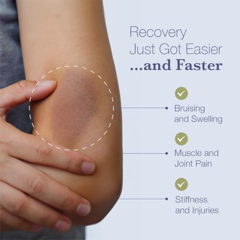 BruiseMD - Suplemento Arnica 1.000mg e Bromelina 500mg 2.400GDU/g para Hematomas e Inchaços, Cápsulas Fáceis de Engolir (Fornecimento de 7 Dias)