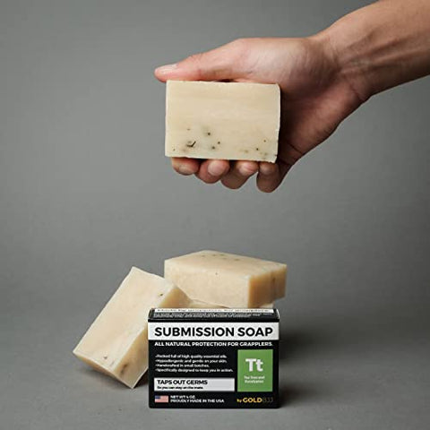 Gold BJJ - Sabonete em Barra de Óleo de Melaleuca Premium – Fabricado nos EUA para BJJ, Jiu Jitsu, Wrestling e Grappling (Pacote com 5 Barras de Sabonete de 113g, Melaleuca Clássica)