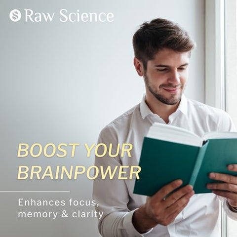 S RAW SCIENCE - Complexo de Cogumelos em Gomas com Leão da Montanha, Suplementos Nootrópicos para Memória