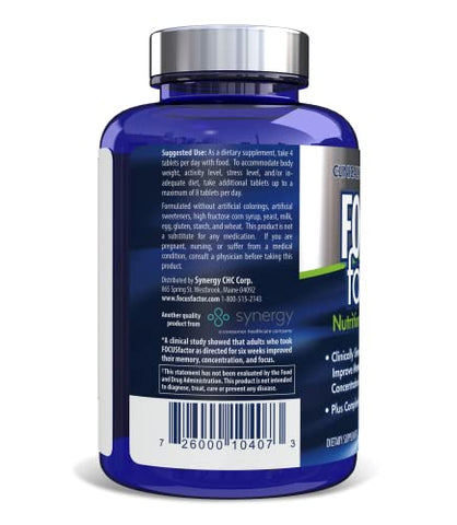 Nutrição para o Cérebro, Memória Melhorada - Focus Factor