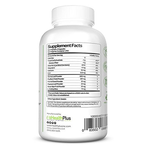 Super Colon Cleanse: Limpeza de 10 Dias – Detox | 12 Limpezas, 480 Comprimidos (Embalagem pode variar) - Health Plus