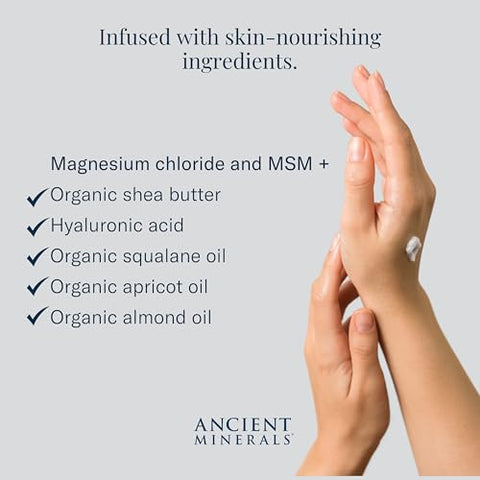 Loção de Magnésio Ultra Ancient Minerals com MSM puro genuíno da Zechstein – Aplicação tópica (150ml)