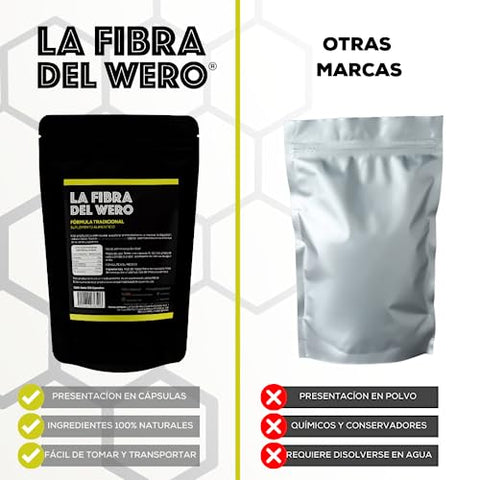 La Fibra del Wero - FIBRA DEL WERO | Fibra de Cacto com Toranja Rosa | Suplemento 100% Natural | Pacote “Mês e Meio” | Marca FIBRA DEL WERO