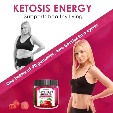 KGGCDD - 90 Gomas de Vinagre de Maçã Keto Sem Açúcar com B6 – Marca em Destaque