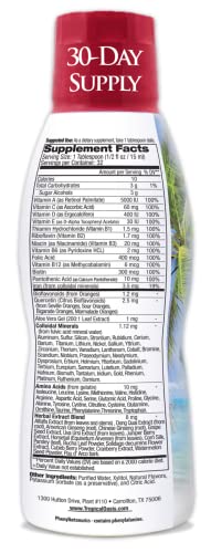 Multivitamínico Líquido para Adultos com 125 Nutrientes, Incluindo 85 Vitaminas – 125ml - Tropical Oasis
